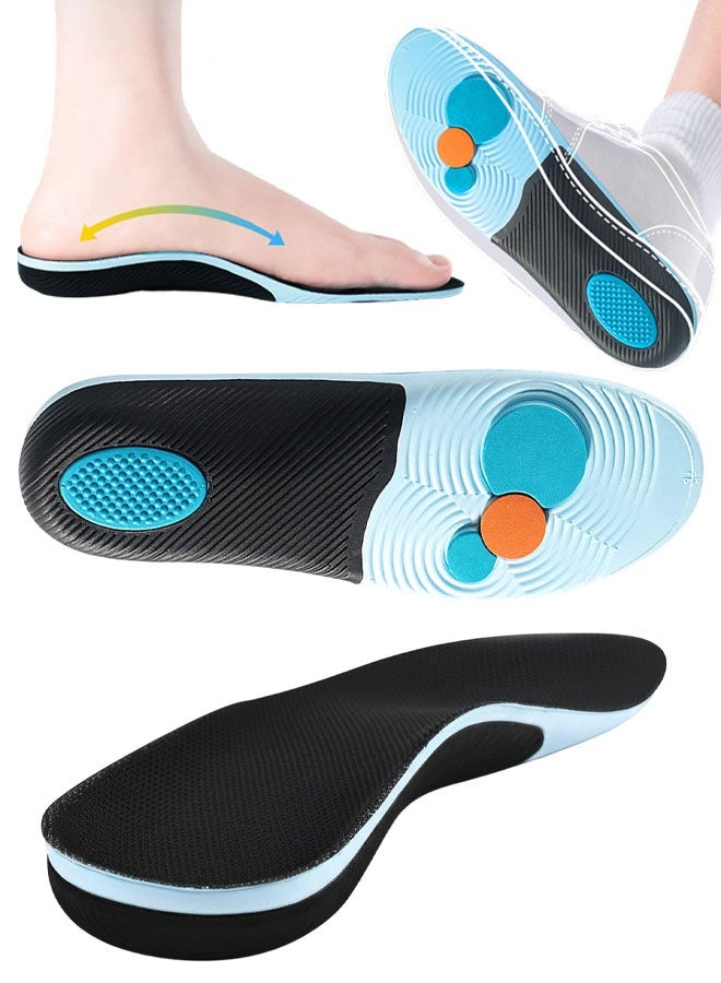 Plantar Fasciitis Relief Insoles For Women Men, Comfort Arch Support Orthotic Shoe Inserts For Foot Pain Shock Absorbing Shoe Insoles (Mens 10-10.5/ Womens 12-12.5) - Image 1